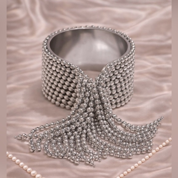 Anthropologie Jewelry - Anthropologie Tassel Stainless Steel Waterproof Resizable Ring